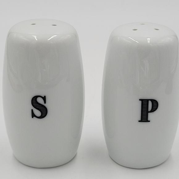 Home Kitchen Salt and Pepper Shaker White Solid Letters Home Kitchen Décor - Picture 1 of 6